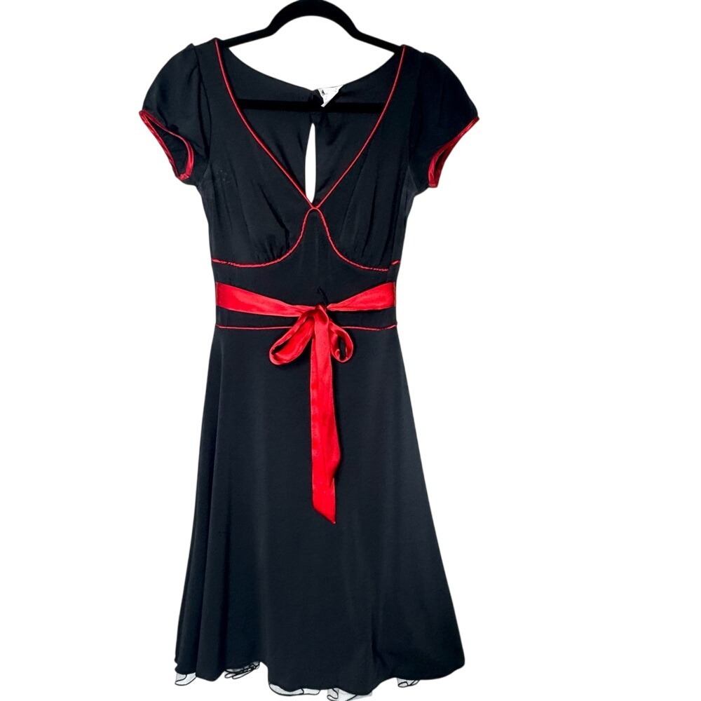 Womens Y2K Babydoll Dress Sz S‎ Whimsigoth Grunge Vamp Dark Academia Hoco